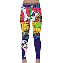 Circus Ghosts Digital Classic Yoga Leggings by snowwhitegirl