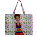 Tan Swimmer Flowerwall Zipper Mini Tote Bag View1