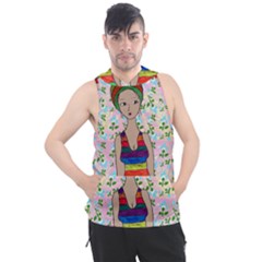 Tan Swimmer Flowerwall Men s Sleeveless Hoodie by snowwhitegirl