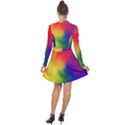 Rainbow Colors LGBT Pride Abstract Art Long Sleeve Panel Dress View2