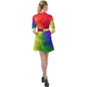 Rainbow Colors LGBT Pride Abstract Art Belted Shirt Dress View2