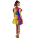 Rainbow Colors LGBT Pride Abstract Art Flutter Sleeve Wrap Dress View2