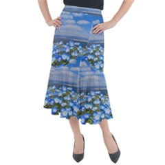 Floral Nature Midi Mermaid Skirt by Sparkle