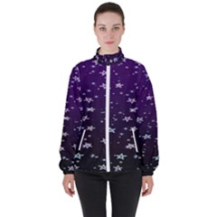 Stars Women s High Neck Windbreaker by Sparkle