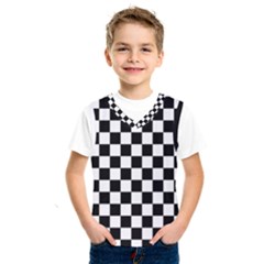 Black And White Chessboard Pattern, Classic, Tiled, Chess Like Theme Kids  Sportswear by Casemiro