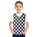 Black and white chessboard pattern, classic, tiled, chess like theme Kids  SportsWear View1