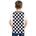 Black and white chessboard pattern, classic, tiled, chess like theme Kids  SportsWear View2