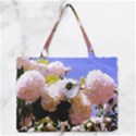 Pink Snowball Branch Zipper Medium Tote Bag View1