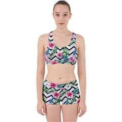 Tropical Zig Zag Pattern Work It Out Gym Set by designsbymallika