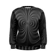 Abstract Metallic Spirals, Silver Color, Dark Grey, Graphite Colour Women s Sweatshirt by Casemiro