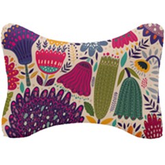 Spring Pattern Seat Head Rest Cushion by designsbymallika