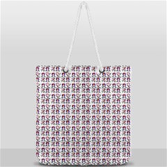 60s Ombre Hair Girl White Full Print Rope Handle Tote (large) by snowwhitegirl