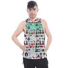 Kawaii Collage Green Ombre Men s Sleeveless Hoodie by snowwhitegirl