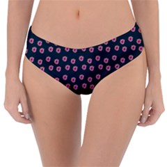 Peach Purple Daisy Flower Teal Reversible Classic Bikini Bottoms by snowwhitegirl