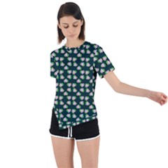 Darla Teal Asymmetrical Short Sleeve Sports Tee by snowwhitegirl