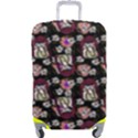 Braids Doll Daisies Black Luggage Cover (Large) View1