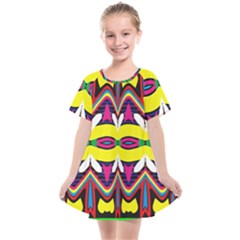 Colorful Shapes                                                Kids  Smock Dress by LalyLauraFLM