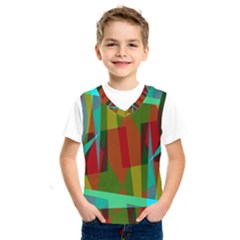 Rainbow Colors Palette Mix, Abstract Triangles, Asymmetric Pattern Kids  Sportswear by Casemiro