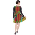 Rainbow colors palette mix, abstract triangles, asymmetric pattern Plunge Pinafore Dress View2