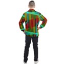 Rainbow colors palette mix, abstract triangles, asymmetric pattern Men s Half Zip Pullover View2