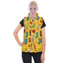 Graffiti Characters Seamless Ornament Women s Button Up Vest View1