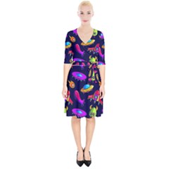 Space Pattern Wrap Up Cocktail Dress by Amaryn4rt