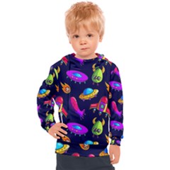 Space Pattern Kids  Hooded Pullover by Amaryn4rt