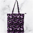 Purple, pink bokeh dots, asymmetric polka dot with modern twist Double Zip Up Tote Bag View1