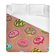 Doughnut Doodle Colorful Seamless Pattern Duvet Cover (full/ Double Size) by Amaryn4rt