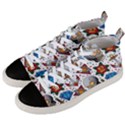 Full Color Flash Tattoo Patterns Men s Mid-Top Canvas Sneakers View2