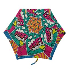 Comic Colorful Seamless Pattern Mini Folding Umbrellas by Amaryn4rt