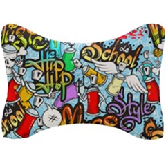 Graffiti Characters Seamless Pattern Seat Head Rest Cushion by Amaryn4rt