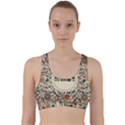 Seamless Pattern With Flower Birds Back Weave Sports Bra View1