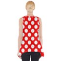 Large white polka dots pattern, retro style, pinup pattern Side Drop Tank Tunic View2