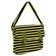 Wasp Stripes Pattern, Yellow And Black Lines, Bug Themed Buckle Messenger Bag by Casemiro