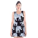 Elephant-pattern-background Scoop Neck Skater Dress View1