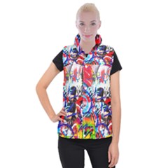 Crazy Grafitti Women s Button Up Vest by essentialimage