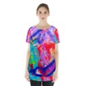 Crazy Graffiti Skirt Hem Sports Top View1