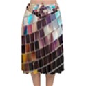 Disco Ball Velvet Flared Midi Skirt View1