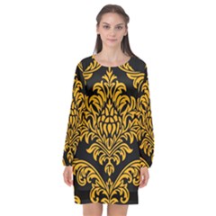 Finesse  Long Sleeve Chiffon Shift Dress  by Sobalvarro