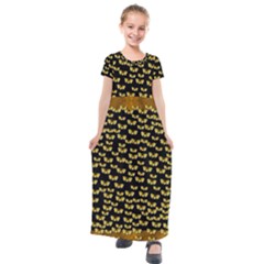 Free Peace Frangipani In Plumeria Freedom Kids  Short Sleeve Maxi Dress by pepitasart