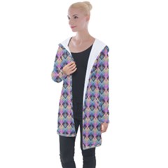 Pink And Blue Longline Hooded Cardigan by Sparkle