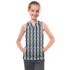 Geometry Colors Kids  Sleeveless Hoodie by Sparkle