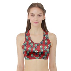 Zombie Virus Sports Bra With Border by helendesigns