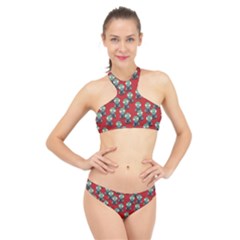 Zombie Virus High Neck Bikini Set by helendesigns