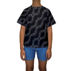 Black And White Geo Print Kids  Short Sleeve Swimwear by dflcprintsclothing