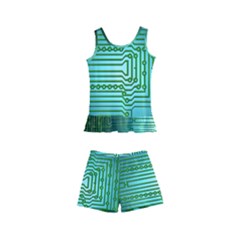 Cross Crossing Crosswalk Line Walk Kids  Boyleg Swimsuit by HermanTelo