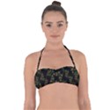 Modern Geometric Print Halter Bandeau Bikini Top View1