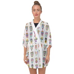 Female Reproductive System  Half Sleeve Chiffon Kimono by ArtByAng