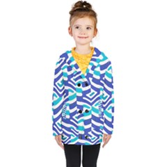 Colored Abstract Print1 Kids  Double Breasted Button Coat by dflcprintsclothing